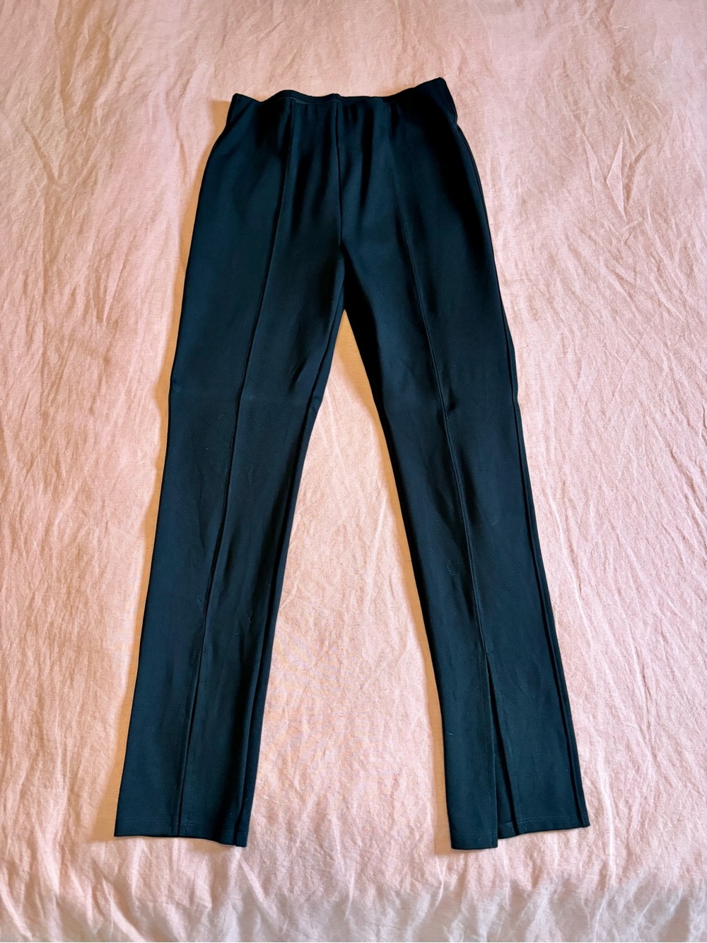 Old Navy Black Skinny Pull-On Pants with split ankle hem